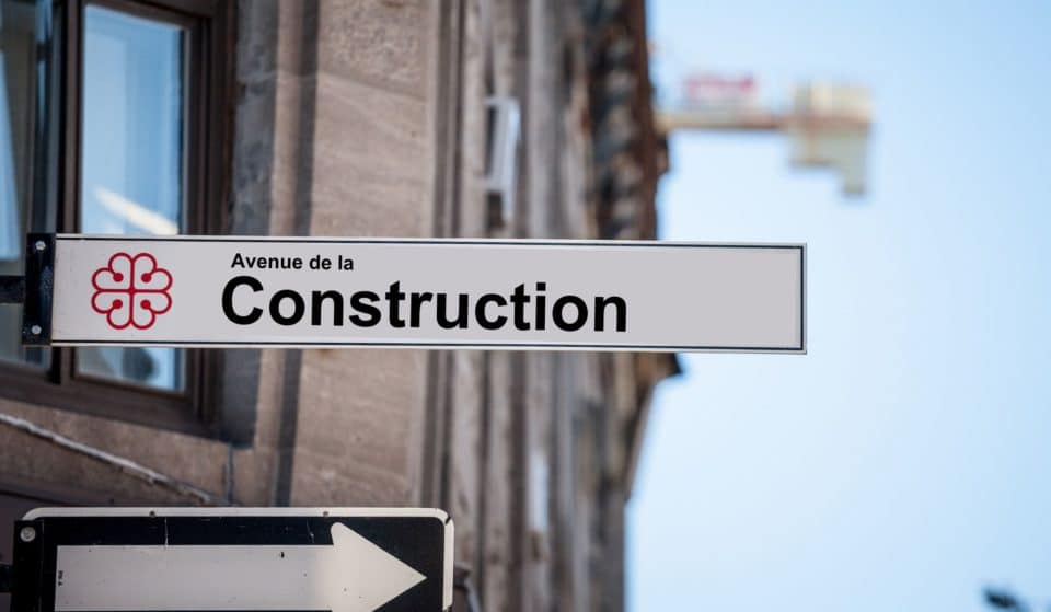 [POISSON D’AVRIL] Une rue nommée « Avenue de la Construction » commémore les travaux à Montréal