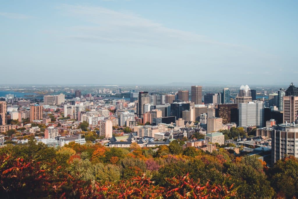 Vue panoramique de Montreal